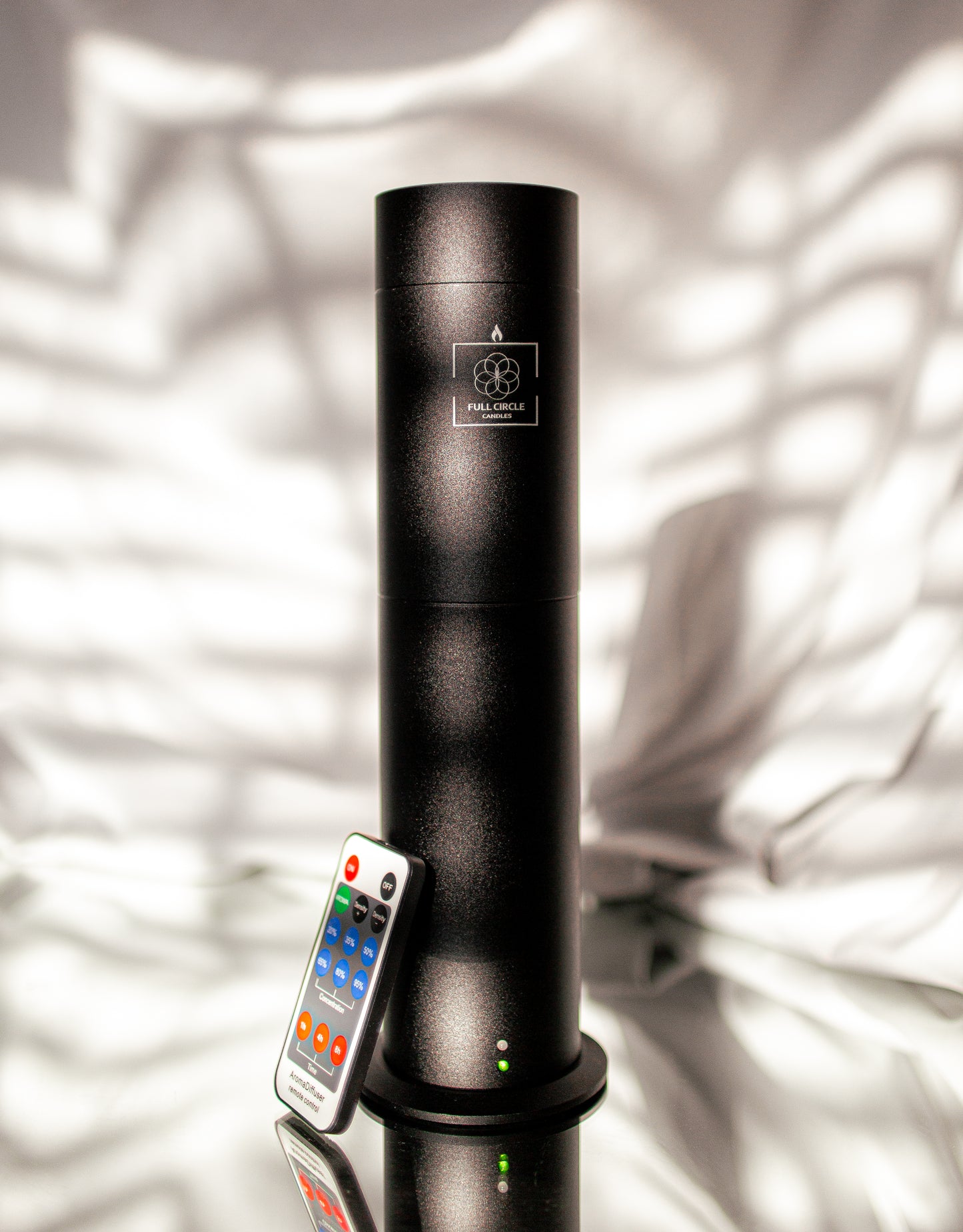 Our Waterless Scent Diffusers infuses up to 800 square feet with ease and efficiency. Begin your scenting journey with the easy-to-use home essential. Sleek and compact, this waterless, heatless scent diffuser features plug and play portability and the ability to change scents easily. This type of advanced atomization technology is also residue free and safe for pets and children.