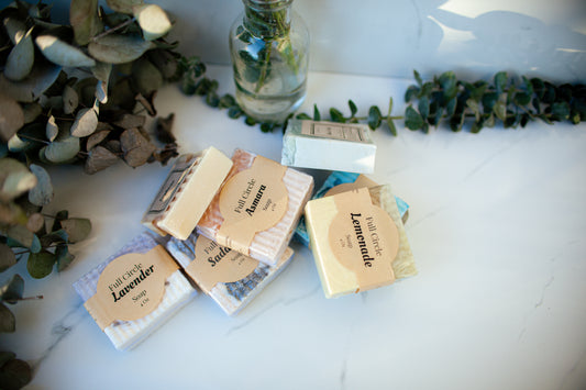 Introduce a touch of luxury to your daily routine with our handmade bar soaps, expertly crafted with eco-friendly ingredients including sunflower and coconut oils. Infused with a blend of essential oils, indulge in a sensory experience that nourishes and cleanses your skin. Upgrade your bath time today.