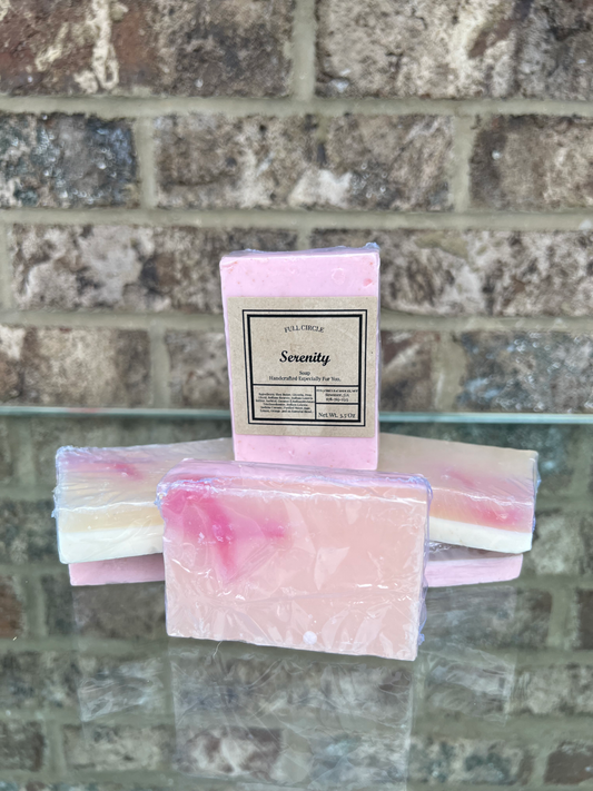 Breast Cancer Awareness Soaps  As Breast Cancer Awareness Month commences each during the month of October, Full Circle Candles is pleased to offer a limited release version of our Serenity soap bars. With your purchase, you can demonstrate your solidarity with survivors and commemorate those we have lost. Soaps are sold year-round.